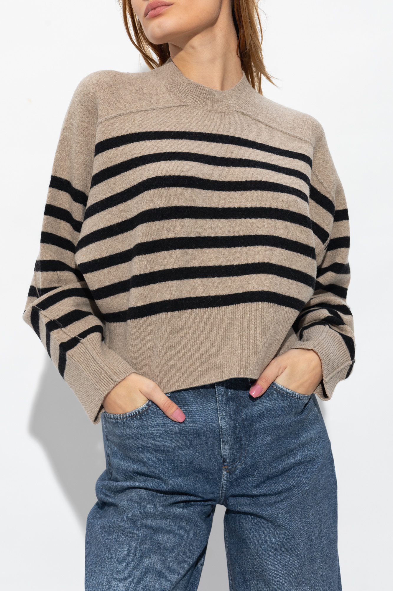 Tan striped sale sweater